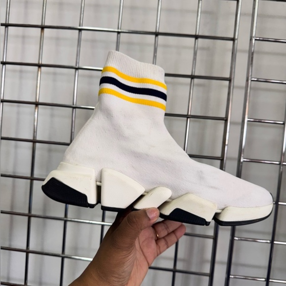 Balenciaga‎ Speed 2.0 Recycled Knit Sneaker White Sock Sneakers size EUR 39 - Picture 8 of 16